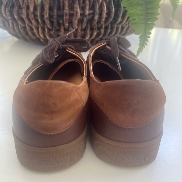 Trask men’s size 10 M 2 Tone Leather Shoes sneakers Comfort Lace up Lindsey MINT - Picture 6 of 14